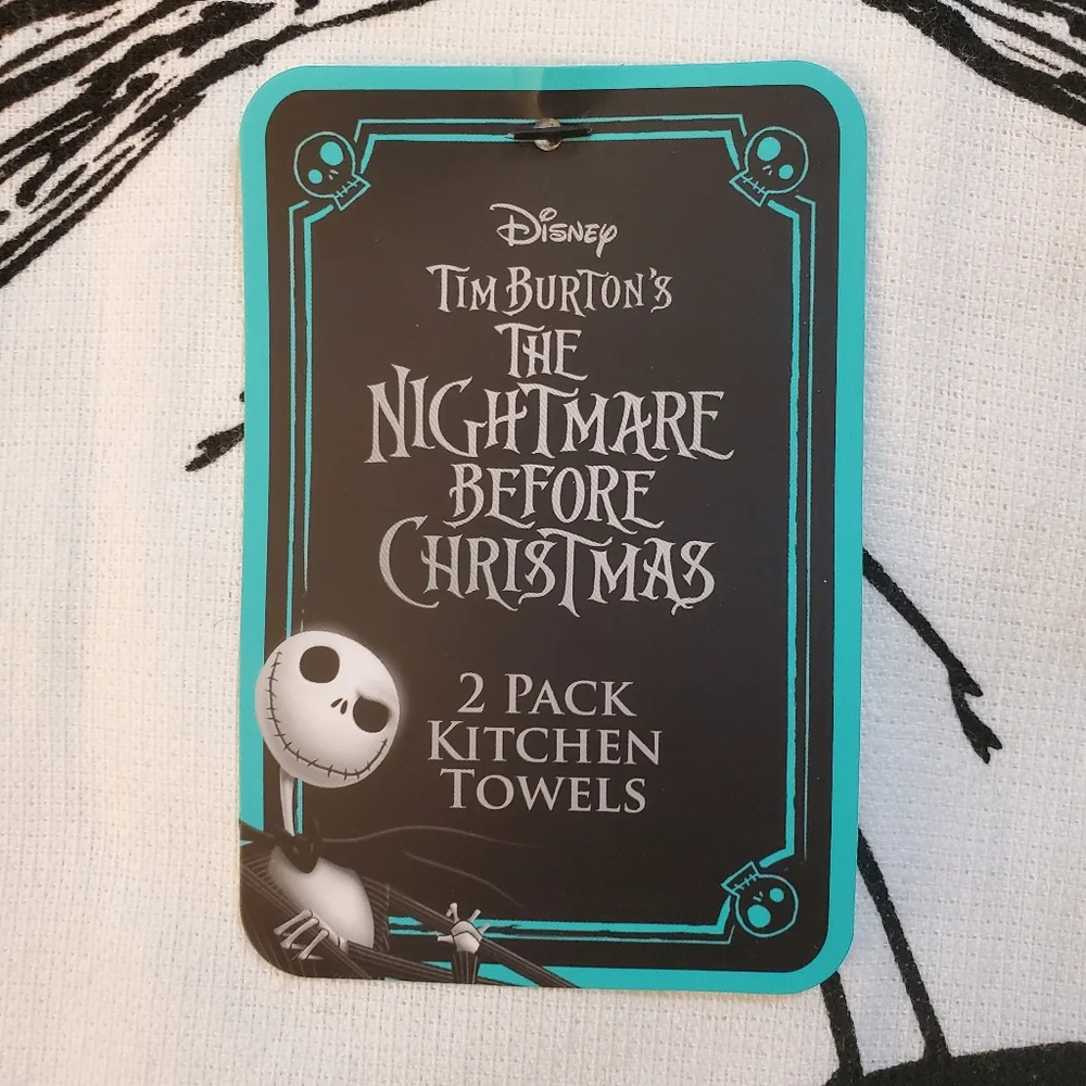 Disney Nightmare Before Christmas Jack Skellington Kitchen Towels Pack Of 2 New‎